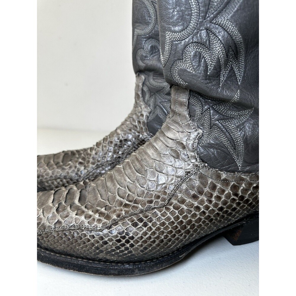 Dan Post Cowboy Boots Python Snakeskin Western Men's 10.5 D 9166044